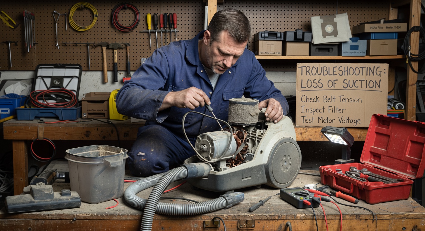 Inspecting a vacuum cleaner motor — representative of the practical content this site provides